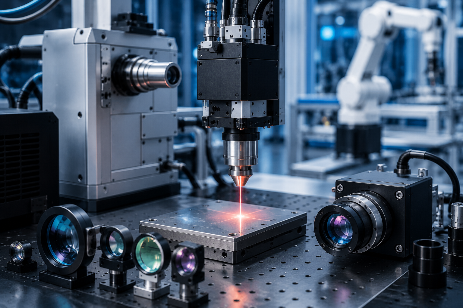 Progetto di integrazione laser in linea con sorgenti e ottiche di processo